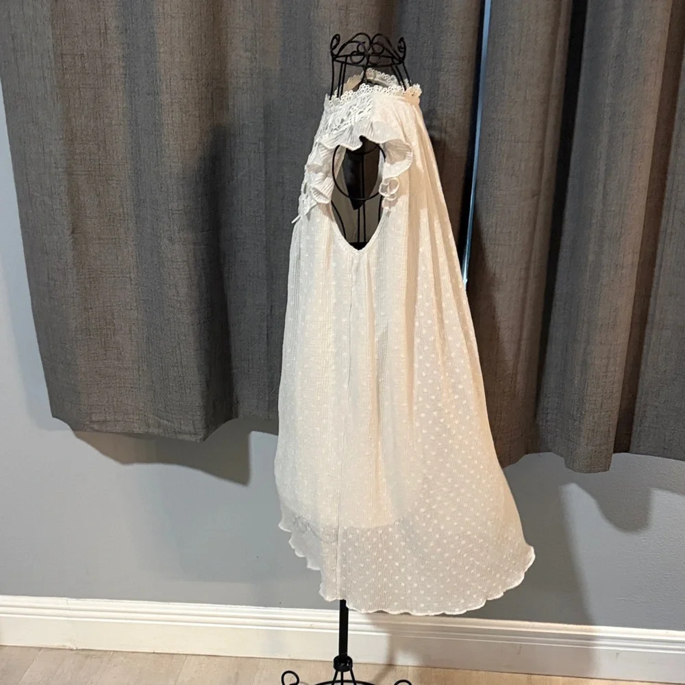 Zara Elegant Off White Gray-ish Lace Kids Dress - Picture 6 of 6